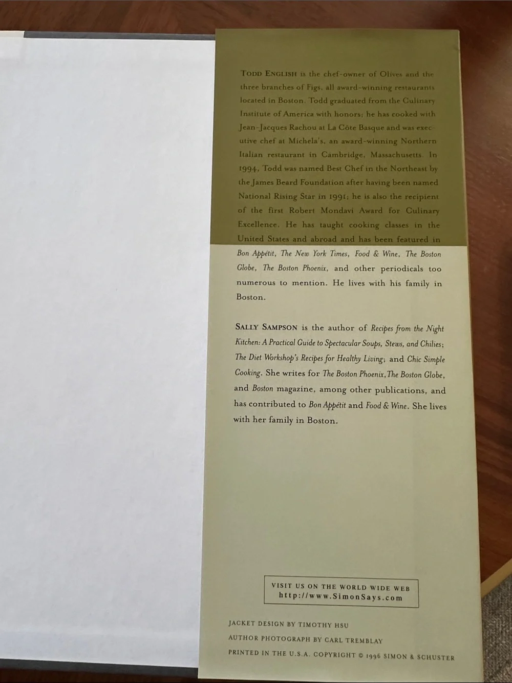 The Olives Table Cookbook by Todd English - Olive Green & Black